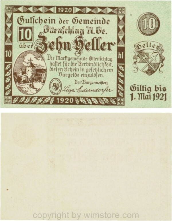Ottenschlag, G0716a, 10 Heller; 1