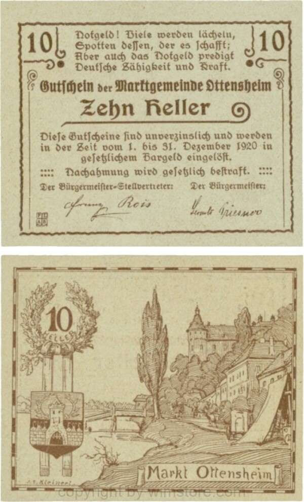 Ottensheim, G0717a, 10 Heller; 1