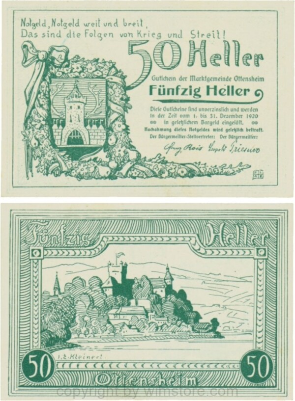 Ottensheim, G0717a, 50 Heller; 1-