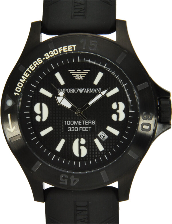 uar-002 Emporio Armani Herrenuhr mit Datum Quarz