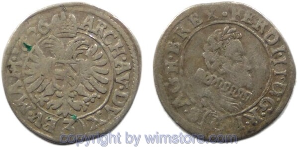 Ferdinand II. 1619 - 1637, Groschen 1626 Prag, Her 1145b, Silber, -ss