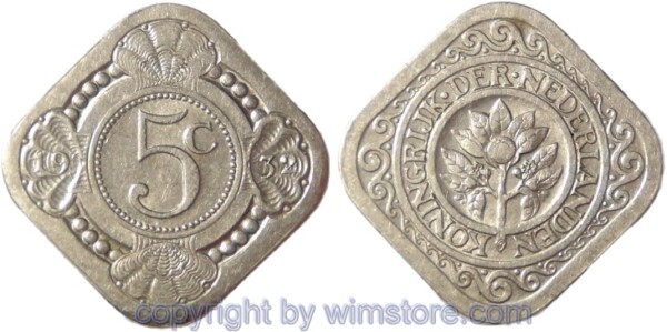 Niederlande, 5 Cents 1932, KM 153, Ku/Ni, ss