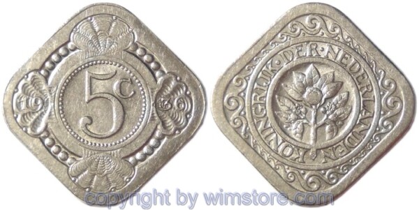 Niederlande, 5 Cents 1936, KM 153, Ku/Ni, vz
