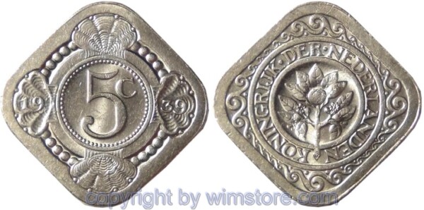 Niederlande, 5 Cents 1939, KM 153, Ku/Ni, -st