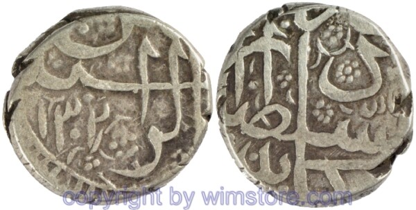 Afghanistan, AH1297 - AH1319, Abdur Rahman, 1 Rupee AH1302//.... Kabul, KM 544, Silber, ss