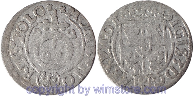 Polen 1587 - 1632, Dreipölker 1622 mit offenem Sas Schild, Reichsapfel mit dreifacher Linie, Gumowski 972 Silber, ss
