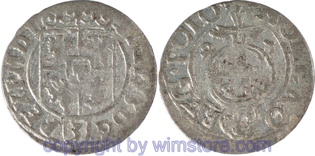 Polen 1587 - 1632, Dreipölker 1623 mit offenem Sas Schild, Reichsapfel mit dreifacher Linie, Gumowski 973 Silber, ss