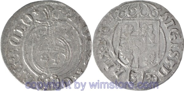 Polen 1587 - 1632, Dreipölker 1624 mit offenem Sas Schild, Reichsapfel mit dreifacher Linie, Gumowski 974 Silber, ss