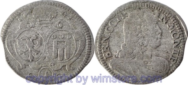 Montfort, 1 Kreuzer 1741, ähnl. KM 170, jedoch ERN.COM.- IN MONTF., Billon, s