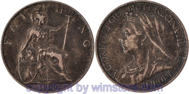 Großbritannien, Farthing 1900, KM 788, Bronze, ss