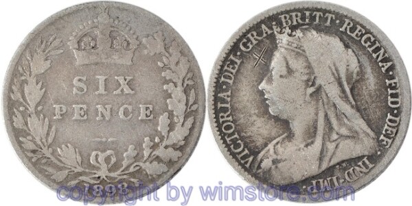 Großbritannien, 6 Pence 1898, KM 779, Silber, s-ss