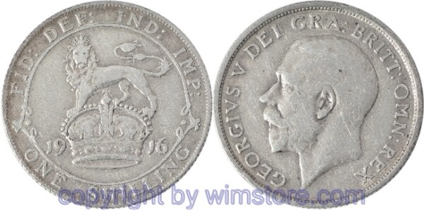 Großbritannien, 1 Shilling 1916, KM 816, Silber, s-ss