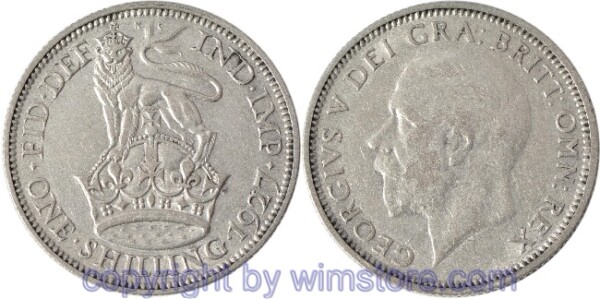 Großbritannien, 1 Shilling 1927, KM 833, Silber, ss