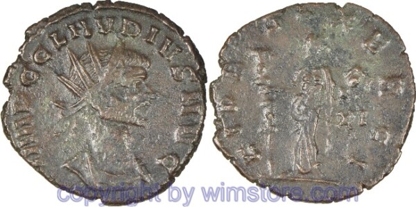 Claudius II. Gothicus 268 - 270, Antoninian, IMP C CLAVDIVS AVG // FIDES EXERCI, AE, s-ss