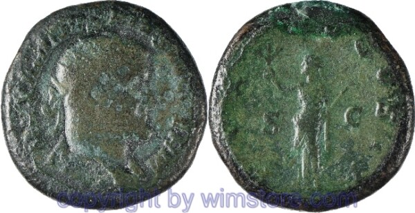Maximinus I. Thrax 235 - 238, Dupondius, 24 mm, 9,13 g, MAXIMINVS PIVS AVG GERM // PAX AVGVSTI, SC, AE, ge-s