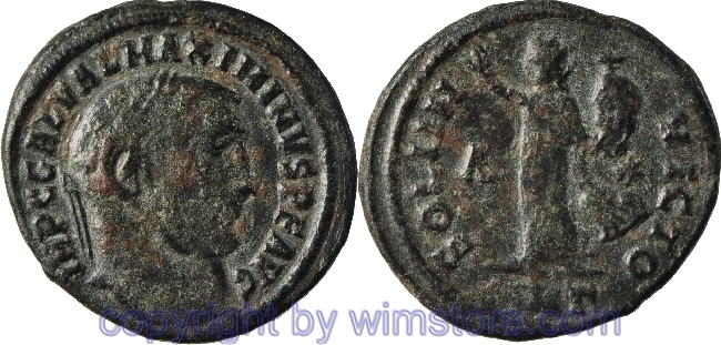 v30528 Galerius 293 - 311, Heraclea, Follis, 22 mm, 4,13 g, AE, -ss