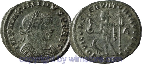 v30532 Maximinus II. Daia (Daza) 305 - 313, Siscia, Follis, 24,5 mm, 3,20 g, IMP MAXIMINVS P F AVG // IOVI CONSERVATORI AVGG NN / SIS, AE, vz