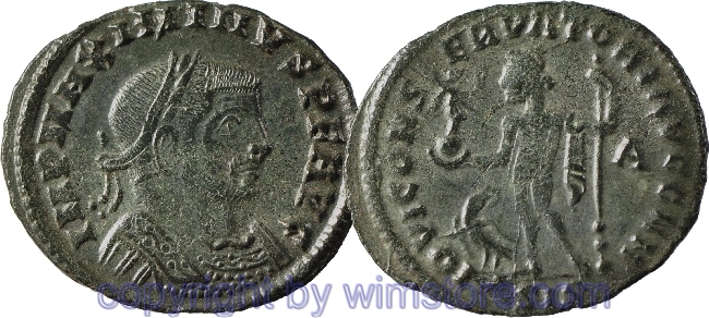 v30532 Maximinus II. Daia (Daza) 305 - 313, Siscia, Follis, 24,5 mm, 3,20 g, IMP MAXIMINVS P F AVG // IOVI CONSERVATORI AVGG NN / SIS, AE, vz