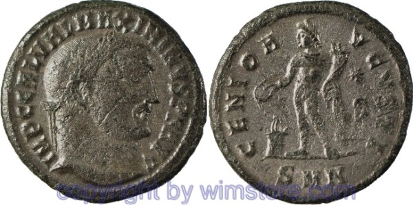 v30533 Maximinus II. Daia (Daza) 305 - 313, Nicomedia, Follis, 22 mm, 4,78 g, IMP C GAL VAL MAXIMINVS P F AVG // GENIO AVGVSTI / SMN, AE, ss