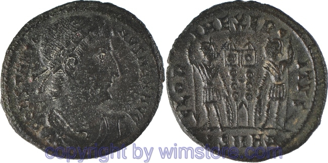 Constantinus I. Magnus 306 - 337, Heraclea, Follis, 18,5 mm, 2,44 g, CONSTANTINVS MAX AVG // GLORIA EXERCITVS / •SMHΔ, AE, ss