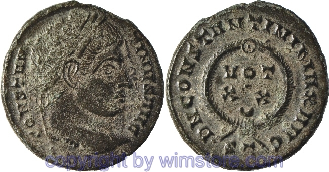 Constantinus I. Magnus 306 - 337, Ticinium, Follis, 19,1 mm, 3,11 g, CONSTANTINVS AVG // DN CONSTANTINI MAX AVG / ST, AE, ss