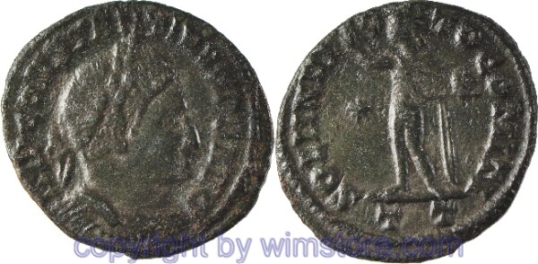 v30587 Constantinus I. Magnus 306 - 337, Ticinium, Follis, 20,9 mm, 3,25 g, CONSTANTINVS P F AVG // SOLI INVICTO COMITI / TT, AE, ss-vz