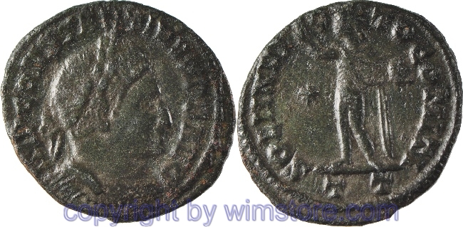 Constantinus I. Magnus 306 - 337, Ticinium, Follis, 20,9 mm, 3,25 g, CONSTANTINVS P F AVG // SOLI INVICTO COMITI / TT, AE, ss-vz