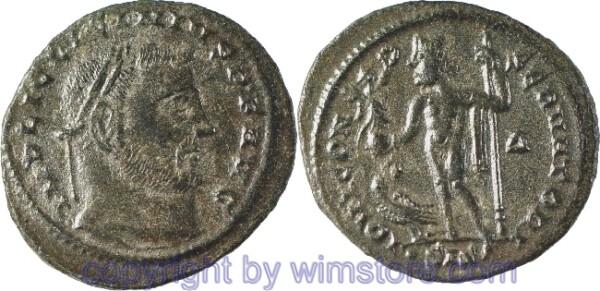 Licinius I. 308 - 324, Siscia, Follis, 22,7 mm, 3,07 g, IMP LIC LICINIVS P F AVG // IOVI CONSERVATORI / •SIS, AE, ss