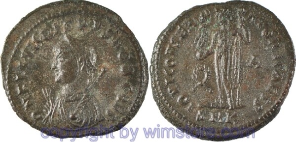 Crispus 317 - 326, Cyzicus, Follis, 19,9 mm, 3,32 g, D N FL IVL CRISPVS NOB CAES // IOVI CONSERVATORI CAESS / SMK, AE, ss