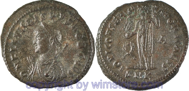 Crispus 317 - 326, Cyzicus, Follis, 19,9 mm, 3,32 g, D N FL IVL CRISPVS NOB CAES // IOVI CONSERVATORI CAESS / SMK, AE, ss
