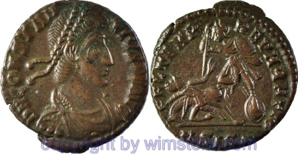 Constantius II. 324 - 361, Siscia, Centenionalis, 18,3 mm, 2,69 g, D N CONSTANTIVS P F AVG // FEL TEMP REPARATIO / ASIS (Z verkehrt), AE, ss