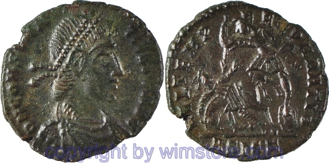 Constantius II. 324 - 361, Siscia, Centenionalis, 18,8 mm, 2,54 g, D N CONSTANTIVS P F AVG // FEL TEMP REPARATIO / ASIS (Z verkehrt), AE, ss