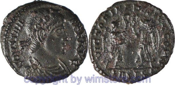 Constans 333 - 350, Siscia, AE 4, 16,1 mm, 1,74 g, CONSTANS P F AVG // VICTORIAE DD AVGG Q NN / •ASIS•, AE, -ss