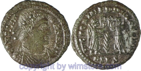 Constans 333 - 350, Siscia, AE 3, 17 mm, 2,14 g, CONSTANS P F AVG // VICTORIAE DD AVGG Q NN / ASIS, AE, ss