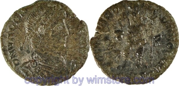 Valens 364 - 378, Siscia, AE 3, 17,4 mm, 2,34 g, D N VALENS P F AVG // GLORIA ROMANORVM / •ГSISC, s
