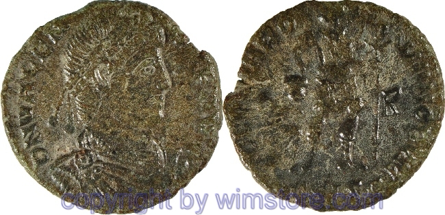 Valens 364 - 378, Siscia, AE 3, 17,4 mm, 2,34 g, D N VALENS P F AVG // GLORIA ROMANORVM / •ГSISC, s