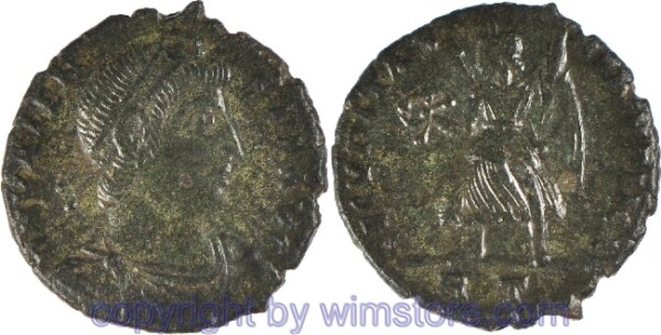 Valens 364 - 378, Rom, AE 4, 16,8 mm, 2,43 g, D N VALENS P F AVG // SECVRITAS REIPVBLICAE / RT, ss