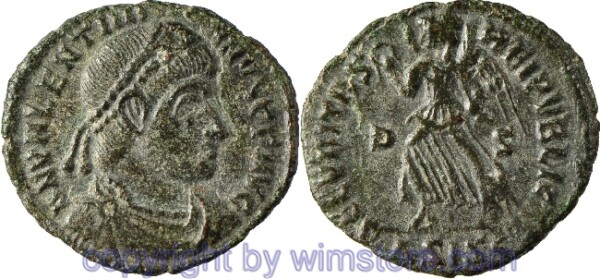 v30742 Valentinianus I. 364 - 375, Siscia, AE 3, 18,3 mm, 1,88 g, D N VALENTINIANVS P F AVG // SECVRITAS REIPVBLICAE / ASISC, ss