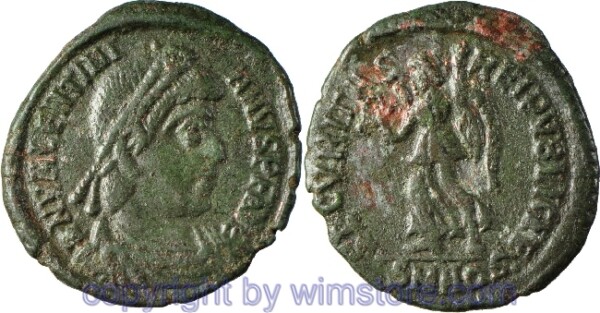 Valentinianus I. 364 - 375, Aquileia, AE 3, 18,9 mm, 2,25 g, D N VALENTINIANVS P F AVG // SECVRITAS REIPVBLICAE / SMAQS•, ss
