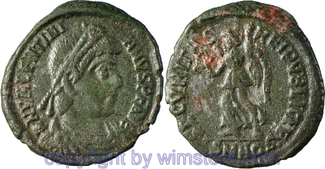 Valentinianus I. 364 - 375, Aquileia, AE 3, 18,9 mm, 2,25 g, D N VALENTINIANVS P F AVG // SECVRITAS REIPVBLICAE / SMAQS•, ss
