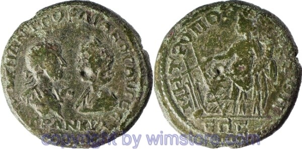 Provinz Moesia Inferior, Stadt Tomis, Gordianus III. Pius 238 - 244, AE 1, 26,4 mm, 11,64 g, AVT K M ANT GOPΔIANOC AVГ CE / TPANKVΛ / INA // MHTRO PONTOV TOM / EΩC, s-ss,