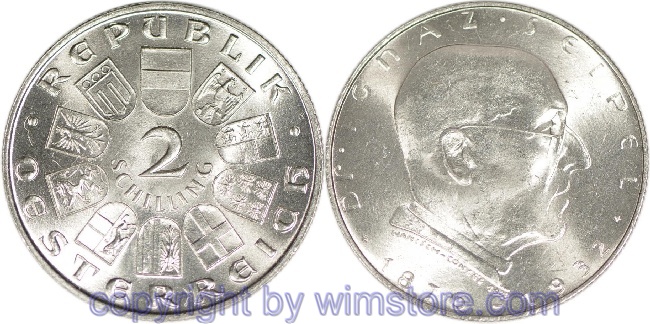1. Republik, 2 Schilling o.J. (1933), Dr. Ignaz Seipel, J 435, Silber, vz
