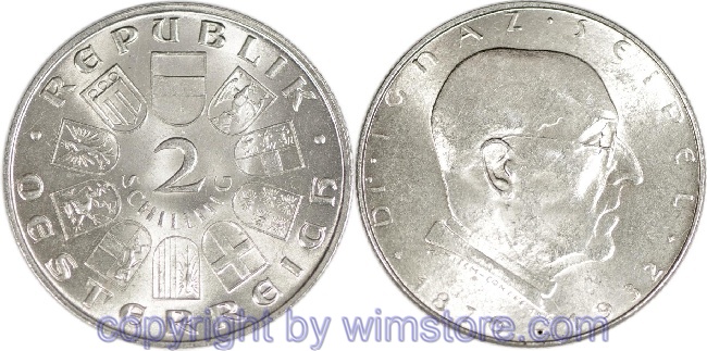 1. Republik, 2 Schilling o.J. (1933), Dr. Ignaz Seipel, J 435, Silber, ss, fleckig