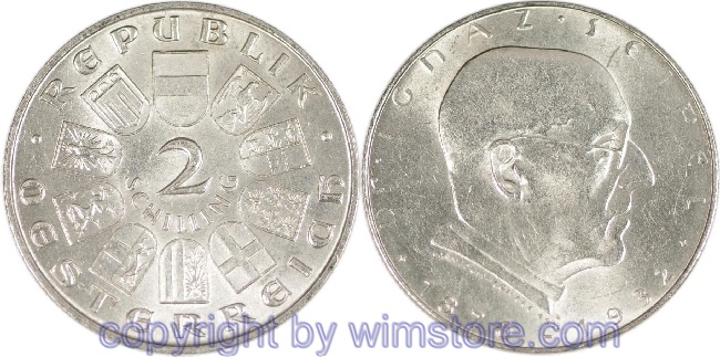 1. Republik, 2 Schilling o.J. (1933), Dr. Ignaz Seipel, J 435, Silber, ss, fleckig