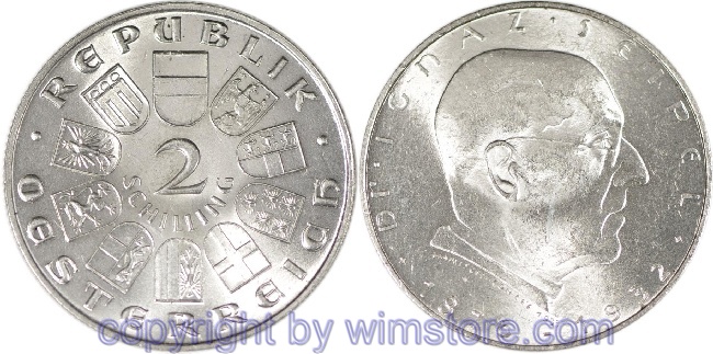 1. Republik, 2 Schilling o.J. (1933), Dr. Ignaz Seipel, J 435, Silber, ss, fleckig