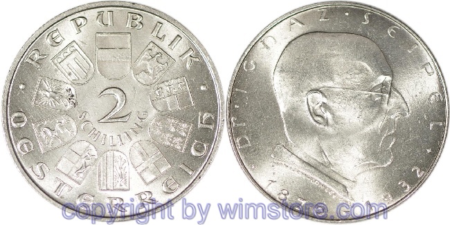 1. Republik, 2 Schilling o.J. (1933), Dr. Ignaz Seipel, J 435, Silber, ss, fleckig