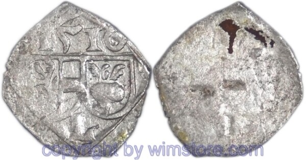 Salzburg 1495 - 1519, Leonhard von Keutschach, 1 Pfennig 1516, Pr. 134, Silber, ss, Prägeschwäche