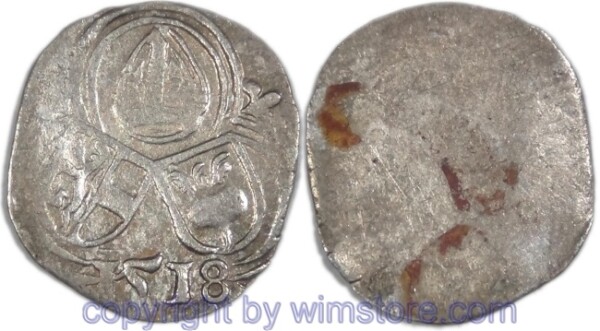 Salzburg 1495 - 1519, Leonhard von Keutschach, Zweier (2 Pfennig) 1518, Pr. 123, Silber, ss, Prägeschwäche
