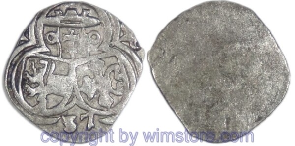 Salzburg 1519 - 1540, Matthäus Lang von Wellenburg, Einseitiger Zweier, (2 Pfennig) (15)37, Pr. 295, Silber, -ss
