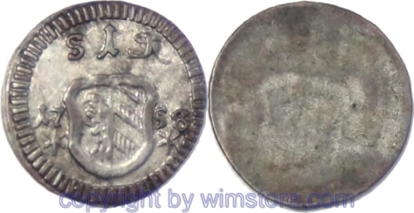 Nürnberg, Einseitiger Pfennig 1758, KM 315, Billon, ss